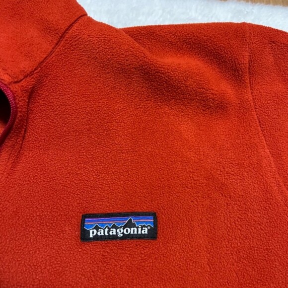 Patagonia Synchilla Mens Red Quarter Zip BSM Alpine Fleece Pullover Sweater Sz S - Picture 9 of 12